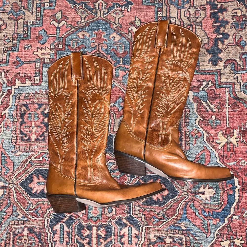 Cognac Cowboy Boots Steve Madden